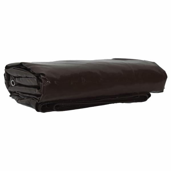 ARDEBO.de - Plane 650g / m² Braun 3,5 x 5 m Canvas mit PVC-Beschichtung