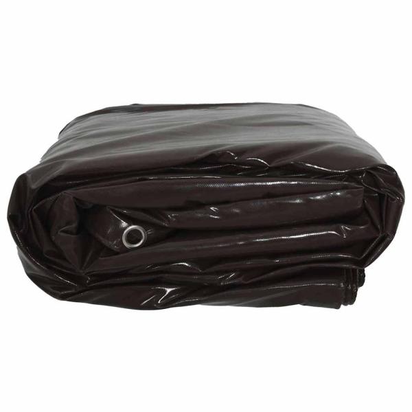 Plane 650g / m² Braun 2,5 x 4,5 m Canvas mit PVC-Beschichtung