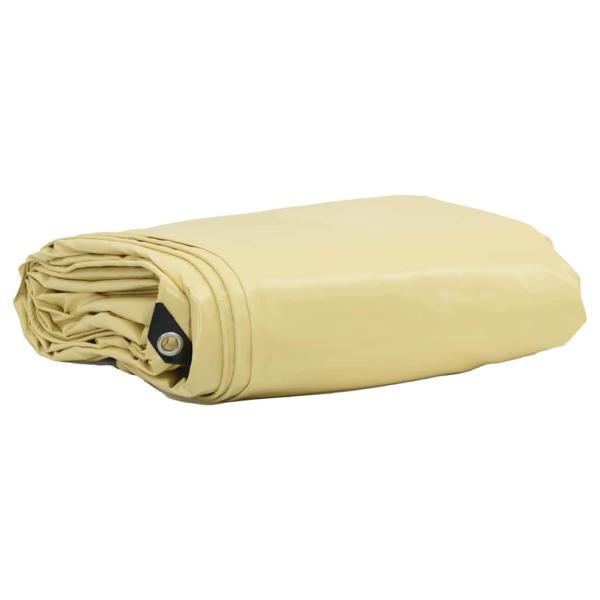 ARDEBO.de - Plane 650g / m² Beige 4 x 6 m Canvas mit PVC-Beschichtung