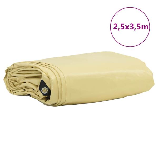 Plane 650g / m² Beige 2,5 x 3,5 m Canvas mit PVC-Beschichtung