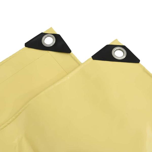 ARDEBO.de - Plane 650g / m² Beige 5 x 5 m Canvas mit PVC-Beschichtung