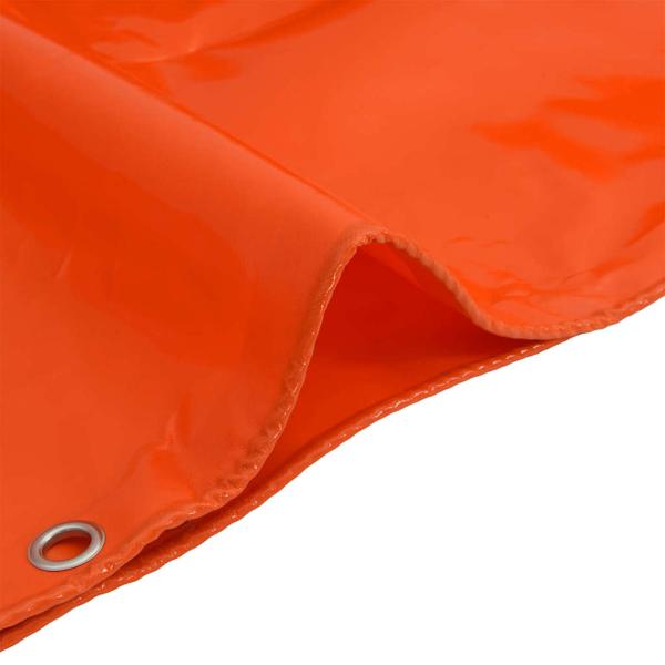 Plane 650g / m² Orange 4 x 8 m Canvas mit PVC-Beschichtung