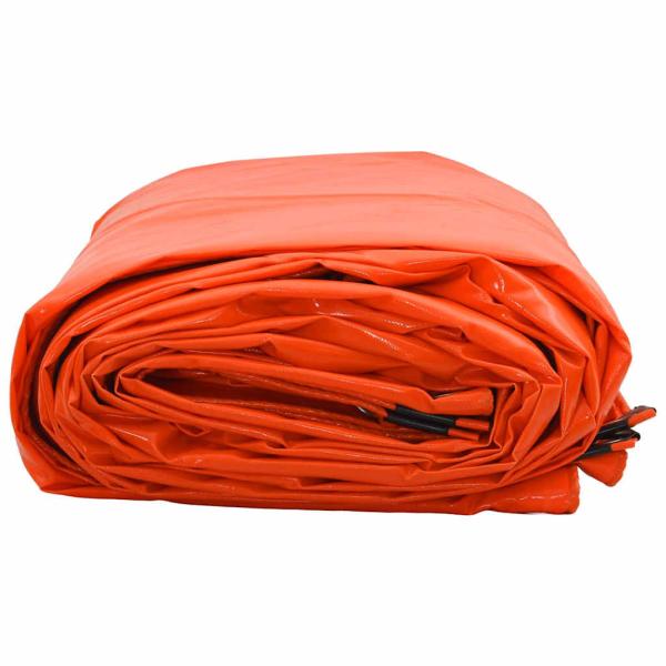 Plane 650g / m² Orange 5 x 8 m Canvas mit PVC-Beschichtung