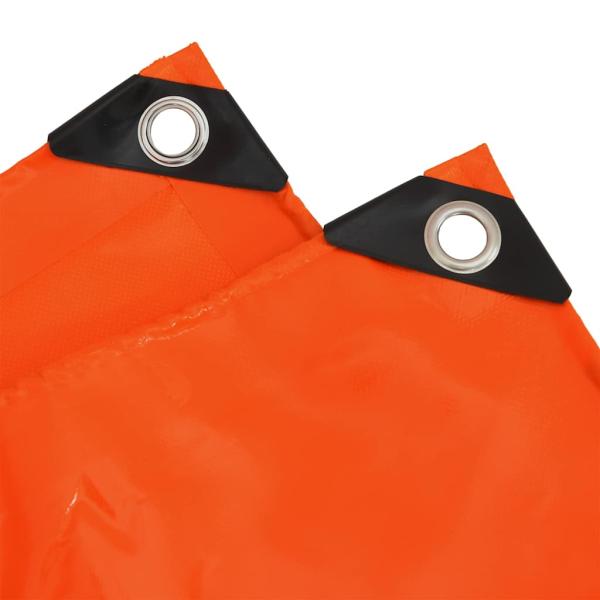 Plane 650g / m² Orange 5 x 8 m Canvas mit PVC-Beschichtung