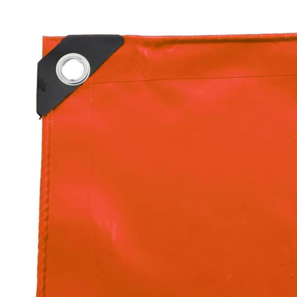 Plane 650g / m² Orange 5 x 8 m Canvas mit PVC-Beschichtung
