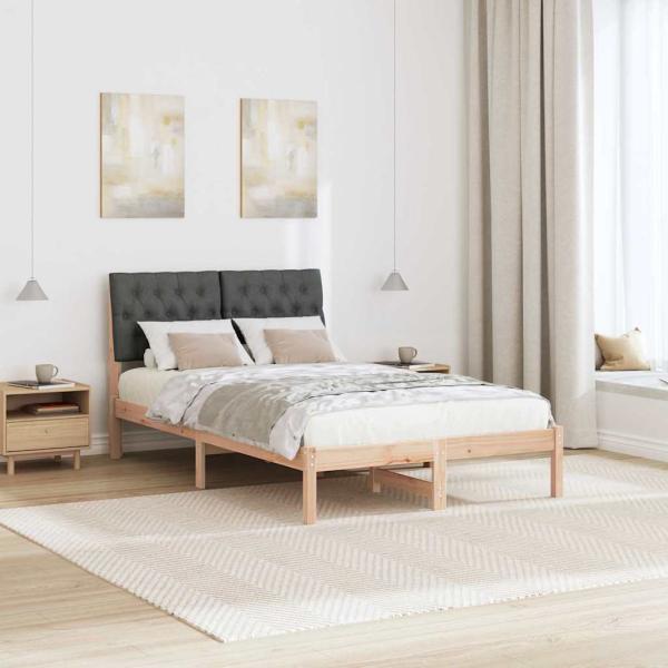 Bettgestell mit gepolstertem Kopfteil Braun 120 x 200 cm