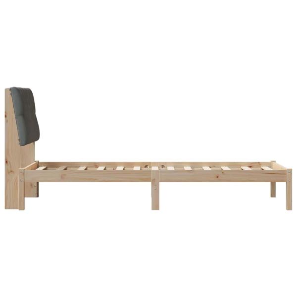 Bettgestell mit gepolstertem Kopfteil Braun 80 x 200 cm