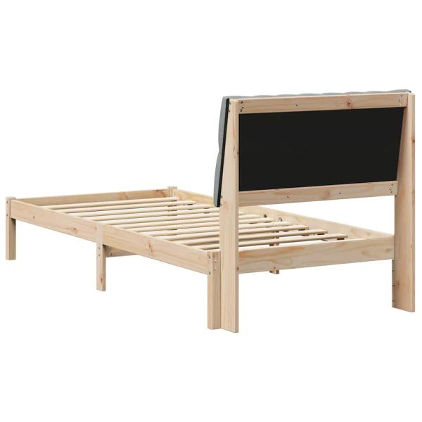 Bettgestell mit gepolstertem Kopfteil Braun 90 x 190 cm