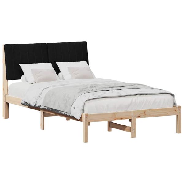 Bettgestell mit Kopfteil Braun 120 x 190 cm Stoff