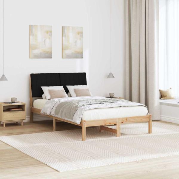 Bettgestell mit Kopfteil Braun 120 x 190 cm Stoff