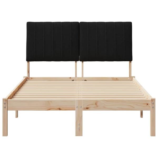 Bettgestell mit Kopfteil Braun 120 x 190 cm Stoff
