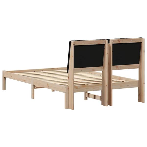 Bettgestell mit Kopfteil Braun 120 x 190 cm Stoff