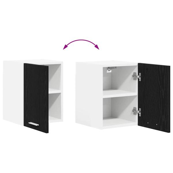 Hängeschrank Riga 2 pcs Schwarze Eiche und Weiß 30 x 31 x 40 cm