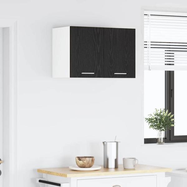 Hängeschrank Riga 2 pcs Schwarze Eiche und Weiß 30 x 31 x 40 cm