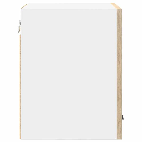 Hängeschrank mit Tür Riga Sonoma-Eiche und Weiß 30 x 31 x 40 cm