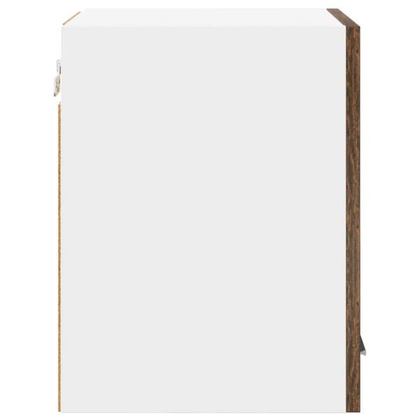 Hängeschrank Riga Geräucherte Eiche und Weiß 30 x 31 x 40 cm