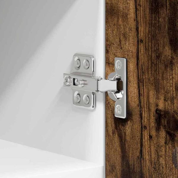 Hängeschrank Riga Geräucherte Eiche und Weiß 30 x 31 x 40 cm