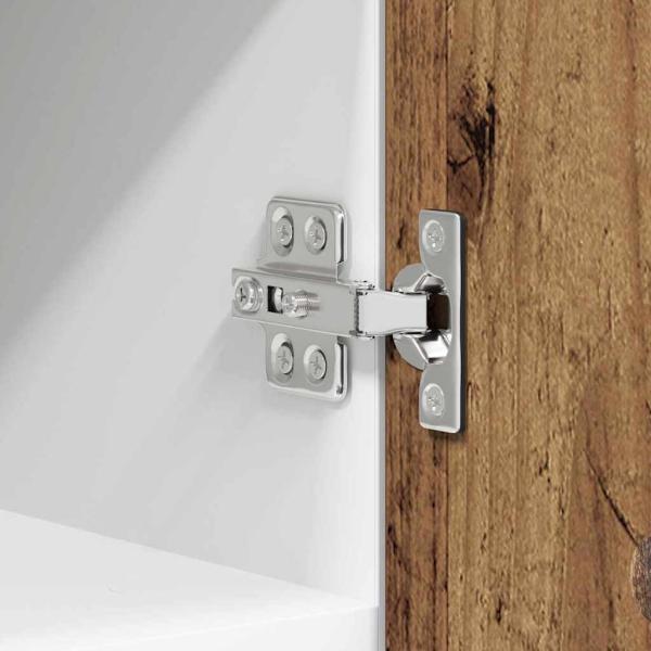 Hängeschrank mit Regal Riga Altes Holz und Weiß 30 x 31 x 40 cm