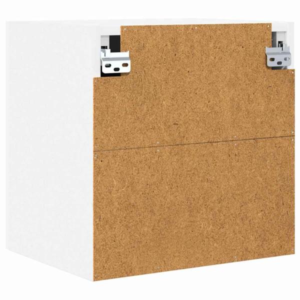 ARDEBO.de - Hängeschrank mit Regal Riga Weiß 40 x 31 x 40 cm Holzwerkstoff