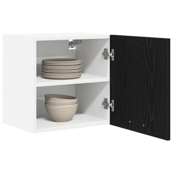 Hängeschrank Riga 2 pcs Schwarze Eiche und Weiß 40 x 31 x 40 cm