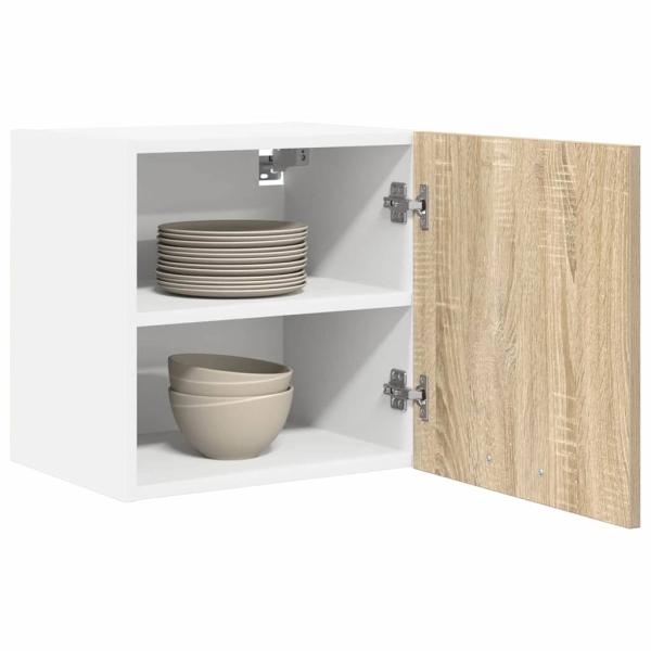 Hängeschrank Riga 2 pcs Sonoma-Eiche und Weiß 40 x 31 x 40 cm