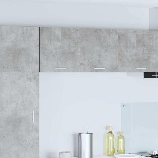 ARDEBO.de - Hängeschrank Riga 2 pcs Betongrau und Weiß 40 x 31 x 40 cm