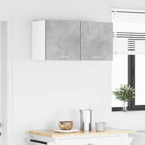 Hängeschrank Riga 2 pcs Betongrau und Weiß 40 x 31 x 40 cm
