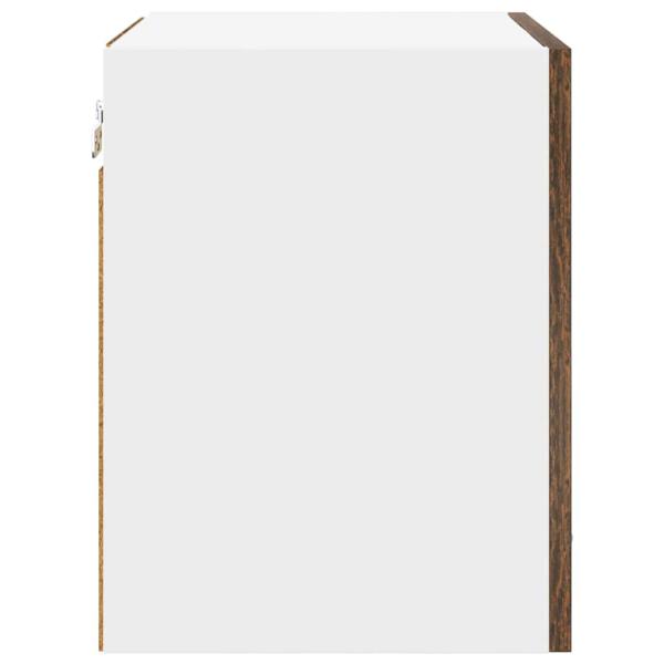 Hängeschrank Riga Geräucherte Eiche und Weiß 40 x 31 x 40 cm