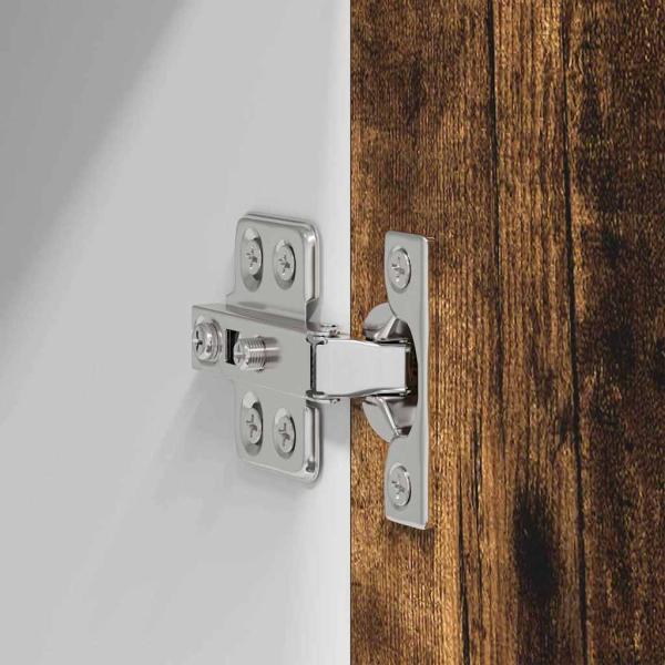 Hängeschrank mit Regal Riga 2 pcs Geräucherte Eiche und Weiß