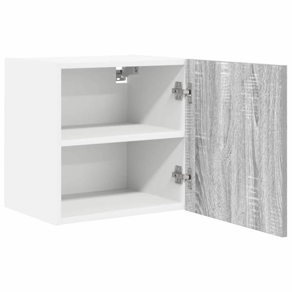 Hängeschrank mit Tür Riga Grau Sonoma und Weiß 40 x 31 x 40 cm