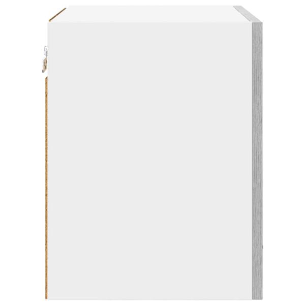 Hängeschrank mit Tür Riga Grau Sonoma und Weiß 40 x 31 x 40 cm