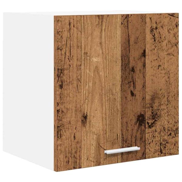 Hängeschrank 2 stk. Altes Holz und Weiß Holzwerkstoff