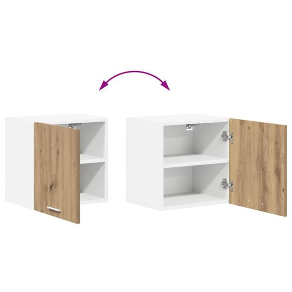 Hängeschrank Riga Artisan-Eiche und Weiß 40 x 31 x 40 cm