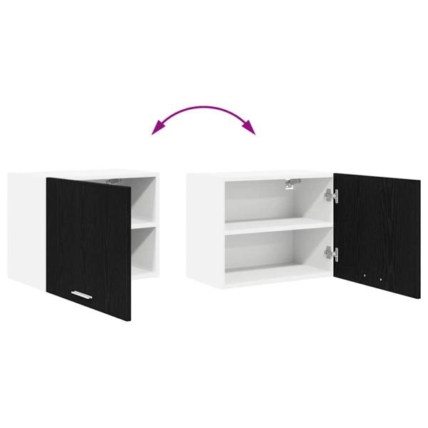 Hängeschrank Riga 2 pcs Schwarze Eiche und Weiß 50 x 31 x 40 cm