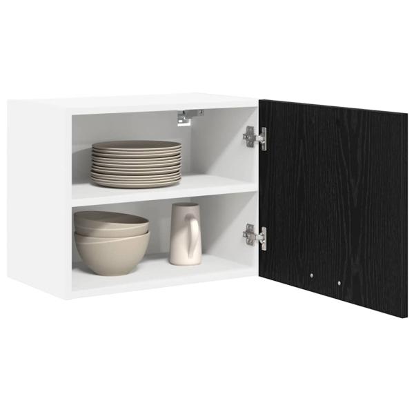 Hängeschrank Riga 2 pcs Schwarze Eiche und Weiß 50 x 31 x 40 cm
