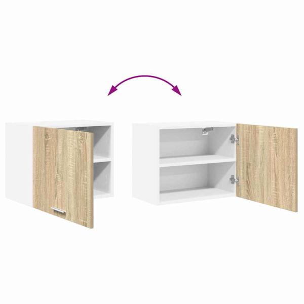 Hängeschrank Riga 2 pcs Sonoma-Eiche und Weiß 50 x 31 x 40 cm