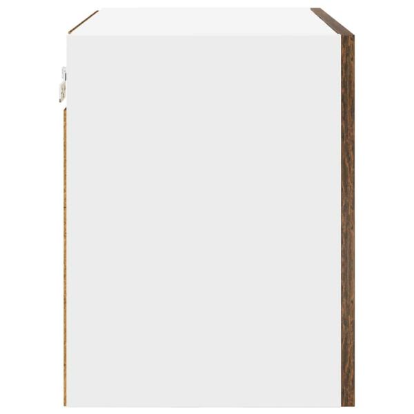 Hängeschrank mit Regal Riga 2 pcs Geräucherte Eiche und Weiß