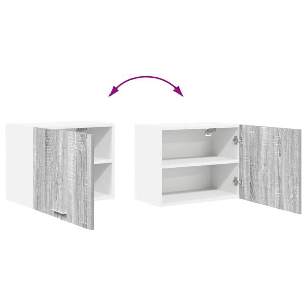 Hängeschrank mit Tür Riga Grau Sonoma und Weiß 50 x 31 x 40 cm