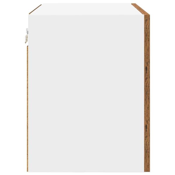 Hängeschrank mit Regal Riga Altes Holz und Weiß 50 x 31 x 40 cm