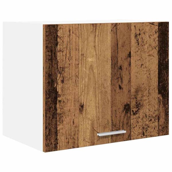 Hängeschrank 2 stk. Altes Holz und Weiß Holzwerkstoff