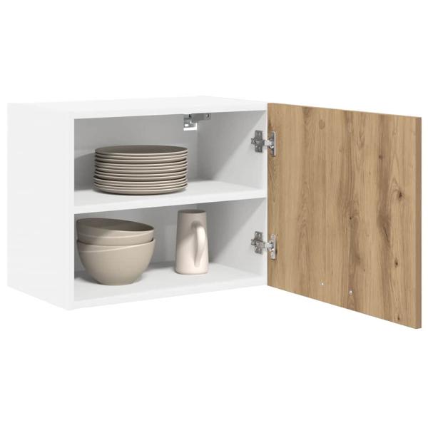 ARDEBO.de - Hängeschrank Riga 2 pcs Artisan-Eiche und Weiß 50 x 31 x 40 cm