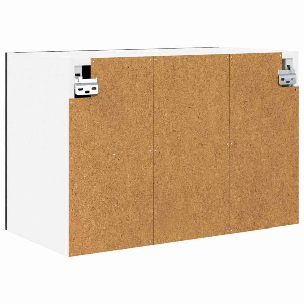 Hängeschrank Riga Schwarze Eiche und Weiß 60 x 31 x 40 cm