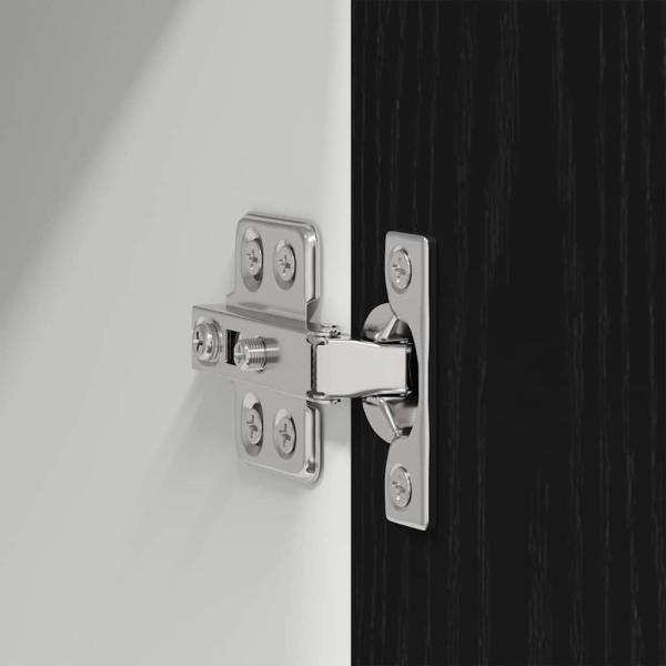 Hängeschrank Riga Schwarze Eiche und Weiß 60 x 31 x 40 cm