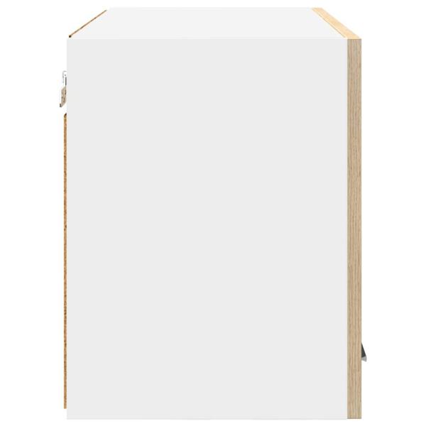 Hängeschrank mit Tür Riga Sonoma-Eiche und Weiß 60 x 31 x 40 cm