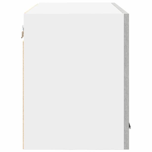 Hängeschrank mit Regal Riga Betongrau und Weiß 60 x 31 x 40 cm