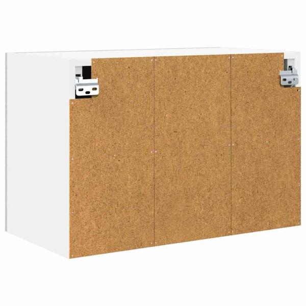 Hängeschrank mit Regal Riga Betongrau und Weiß 60 x 31 x 40 cm