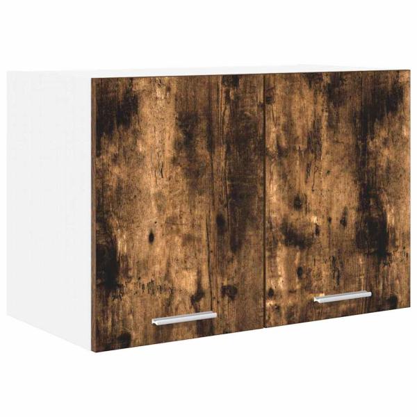 Hängeschrank mit Regal Riga 2 pcs Geräucherte Eiche und Weiß