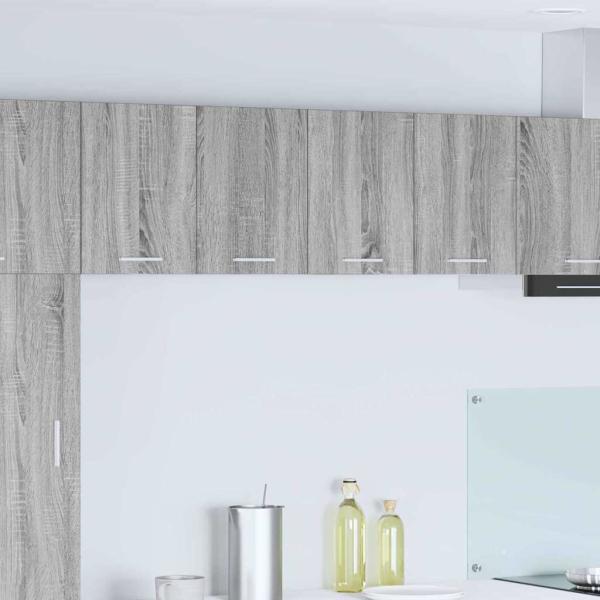 ARDEBO.de - Hängeschrank Riga 2 pcs Grau Sonoma und Weiß 60 x 31 x 40 cm