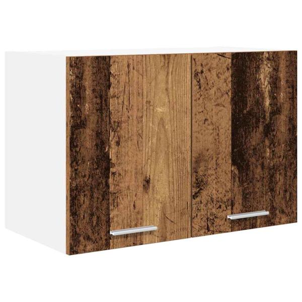 Hängeschrank mit Regal Riga Altes Holz und Weiß 60 x 31 x 40 cm