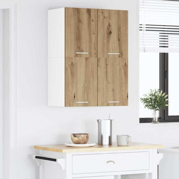 Hängeschrank Riga Artisan-Eiche und Weiß 60 x 31 x 40 cm